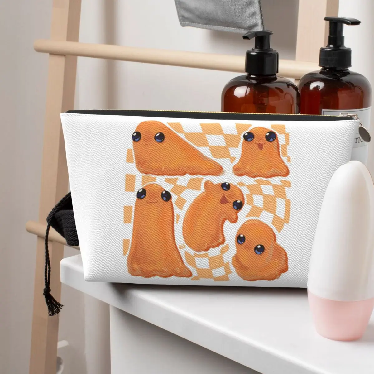Uma mancha de scp 999 bolsa de cosméticos feminina viagem organizador de maquiagem bolsa de armazenamento de higiene pessoal caixa de kit dopp