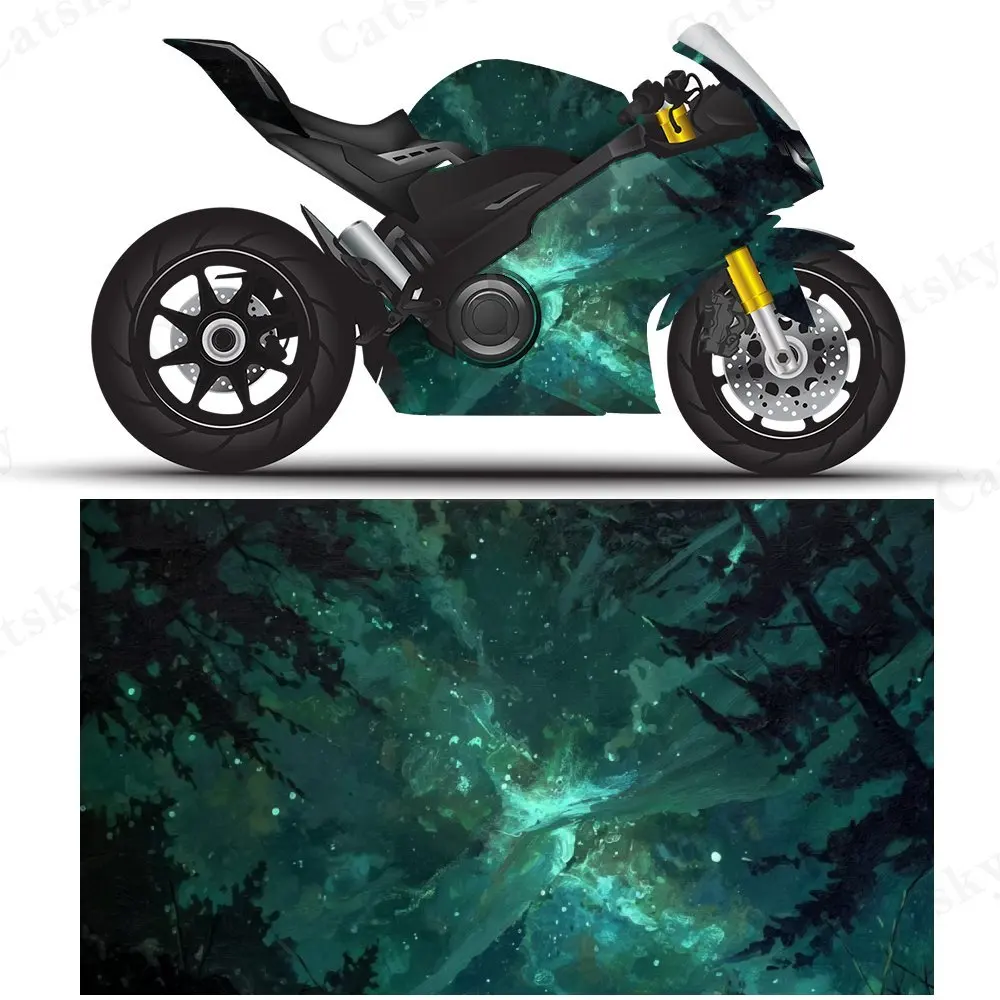 

Green woods PVC material self-adhesive waterproof motorcycle car sticker, paste firm and anti-wear, waterproof and sun-resistant