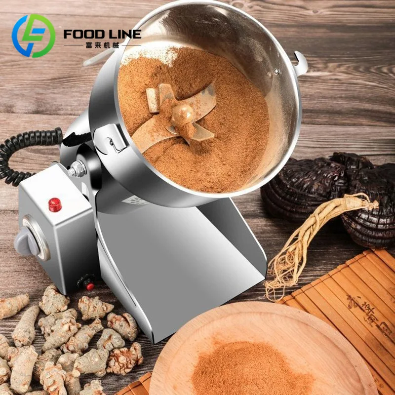 

800g Electric Stainless Steel Grinder Powder Machine for Dry Spice Cereals Corn Flour Pulverizer Motor Grain Mill