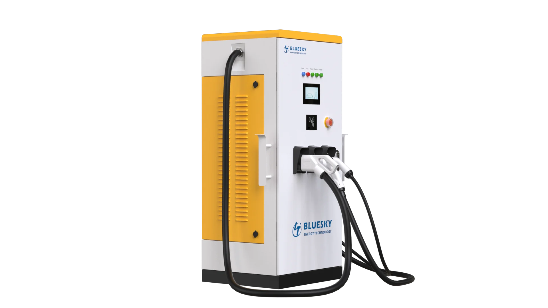 142KW DC/AC integrated Commercial EV charger Three connector CCS2&CHAdeMO&Type2 for electric vehicle