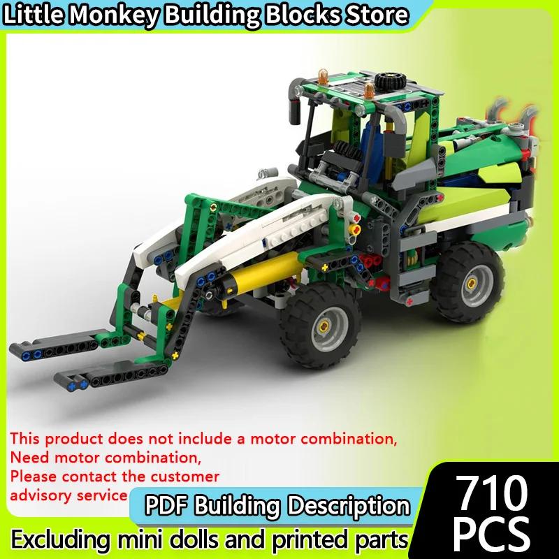 

City Car Model MOC Building Bricks Classic Small Wheel Loader Modular Technology Children Holiday Gifts Assemble Toys Suit