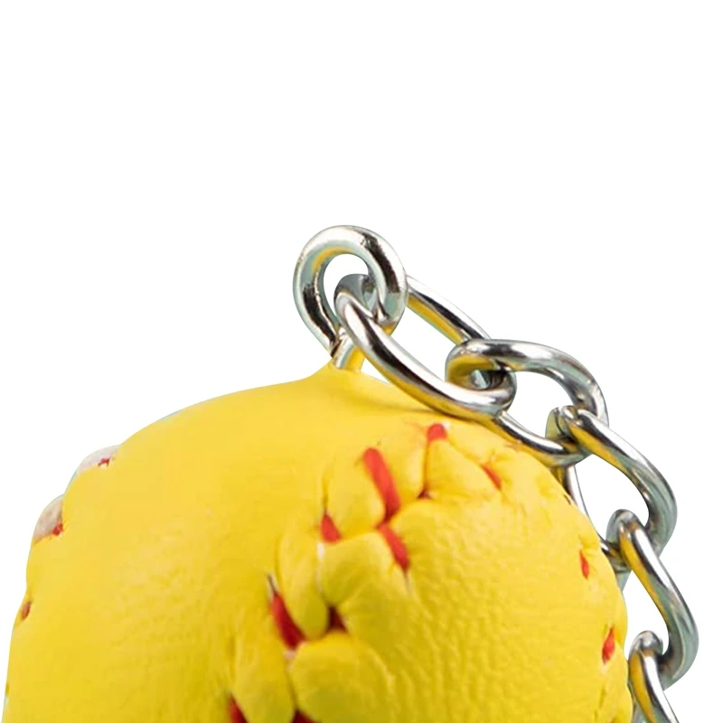 12Pcs Wooden Baseball Bat With For MINI Baseball Softball Keyring For Team Gifts