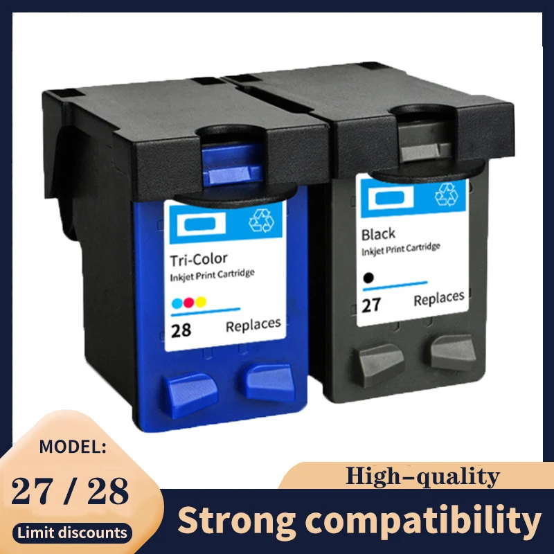 Compatible Ink Cartridges for HP27 For HP28 for HP 27 28 Deskjet 3320 3323 3650 Officejet 4255 5609 5610 PSC 1110 1210