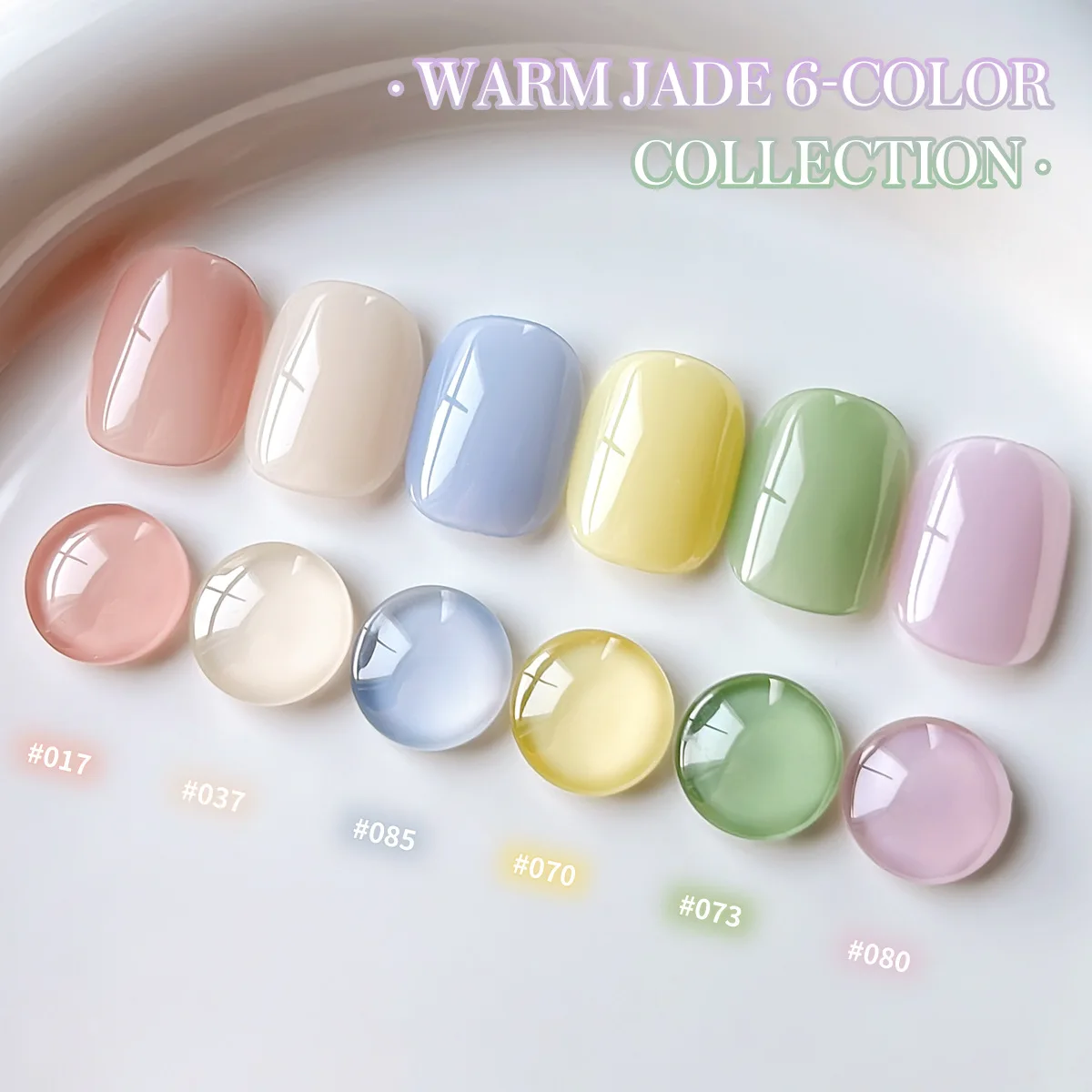 Esmalte de uñas de Gel Mambo de menta de primavera, 15ml, 6 colores, nueva serie de Gel de uñas lechoso transparente de hielo, esmalte de Gel para salón de manicura