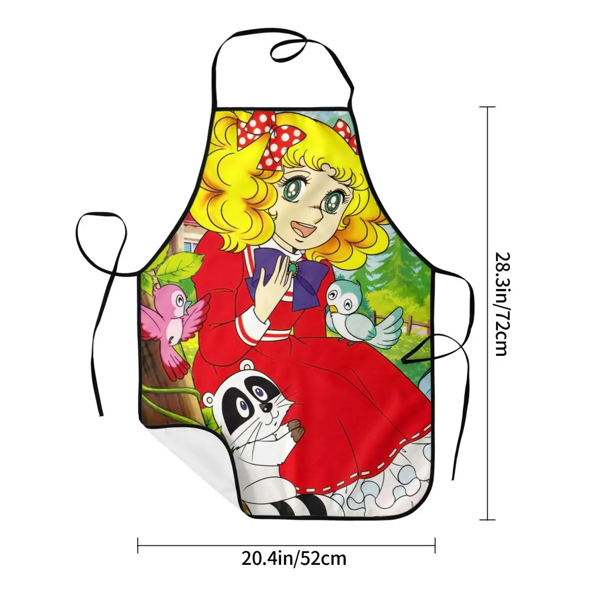 Cute Candy Candy Kitchen Household Aprons Oil-proof Anime Pinafores for Manicurist Gift