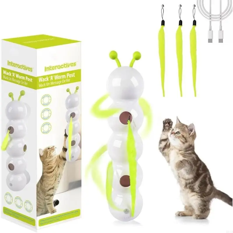 

581D Intelligent Interactively Cats Teaser With Charging Port And Unpredictable Movement For Active Pet
