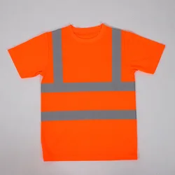 2023Outdoor Shirt Fluorescent High Visibility Safety Work Shirt Summer Breathable Work T Shirt Reflective Vest t-shirt Quick Dry