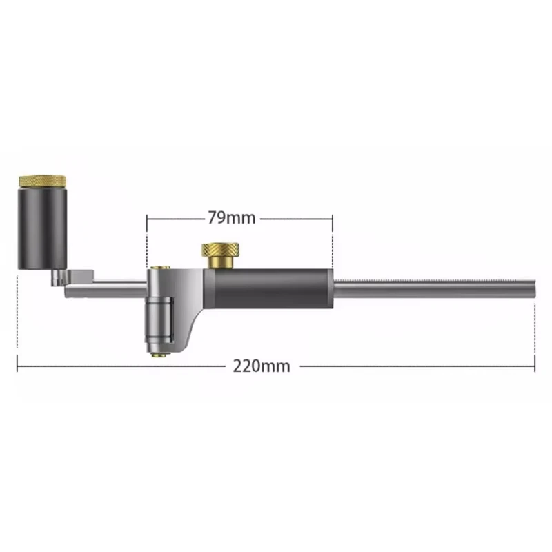 Woodworking Dual-Purpose Line Scribe Marking Gauge Straight Arc Aluminum Alloy Stainless Brass