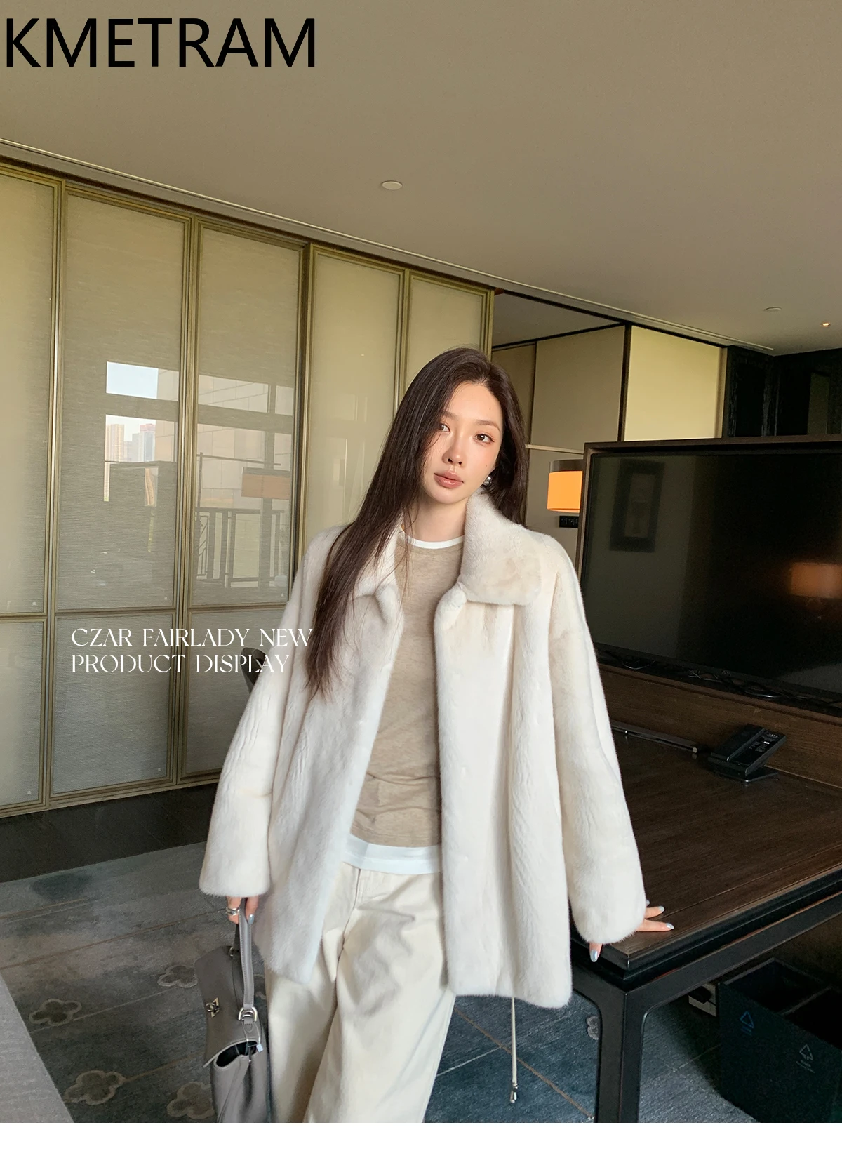 KMETRAM 100% veste de fourrure de vison entière femme luxe revers réel manteau de fourrure 2025 hiver nouveau dans les vêtements d'extérieur femmes vêtements шу onder