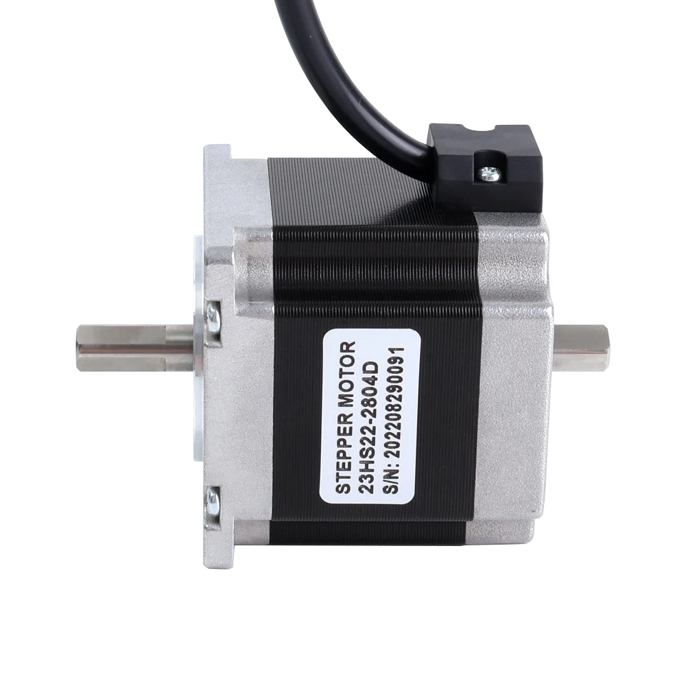 Dual Shaft Nema 23 Stepper Motor 1.2Nm(178.4oz.in) 2.8A 56mm 4-lead 57 Motor 8mm Shaft for CNC Router Engraving Milling Machine