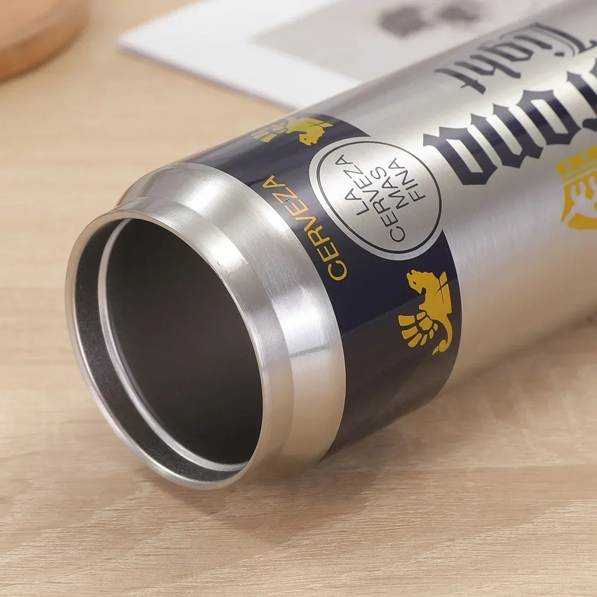 500 ml isolierter Becher aus Edelstahl 304 mit Strohhalm, geeignet für kaltes Bier/Getränke, unverzichtbar für das Küchenwerkzeug zu Hause – Detail 2