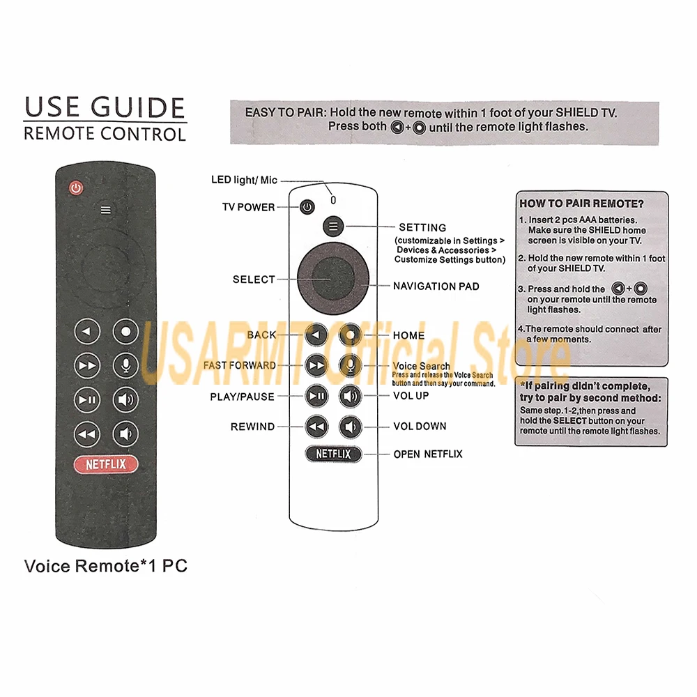 New Replace Voice TV Remote Control For NVIDIA Shield Dreaming Box P3700 2019