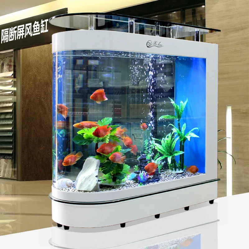 

Ecological bullet fish tank aquarium glass household living room screen fish tank 1m 1.2m