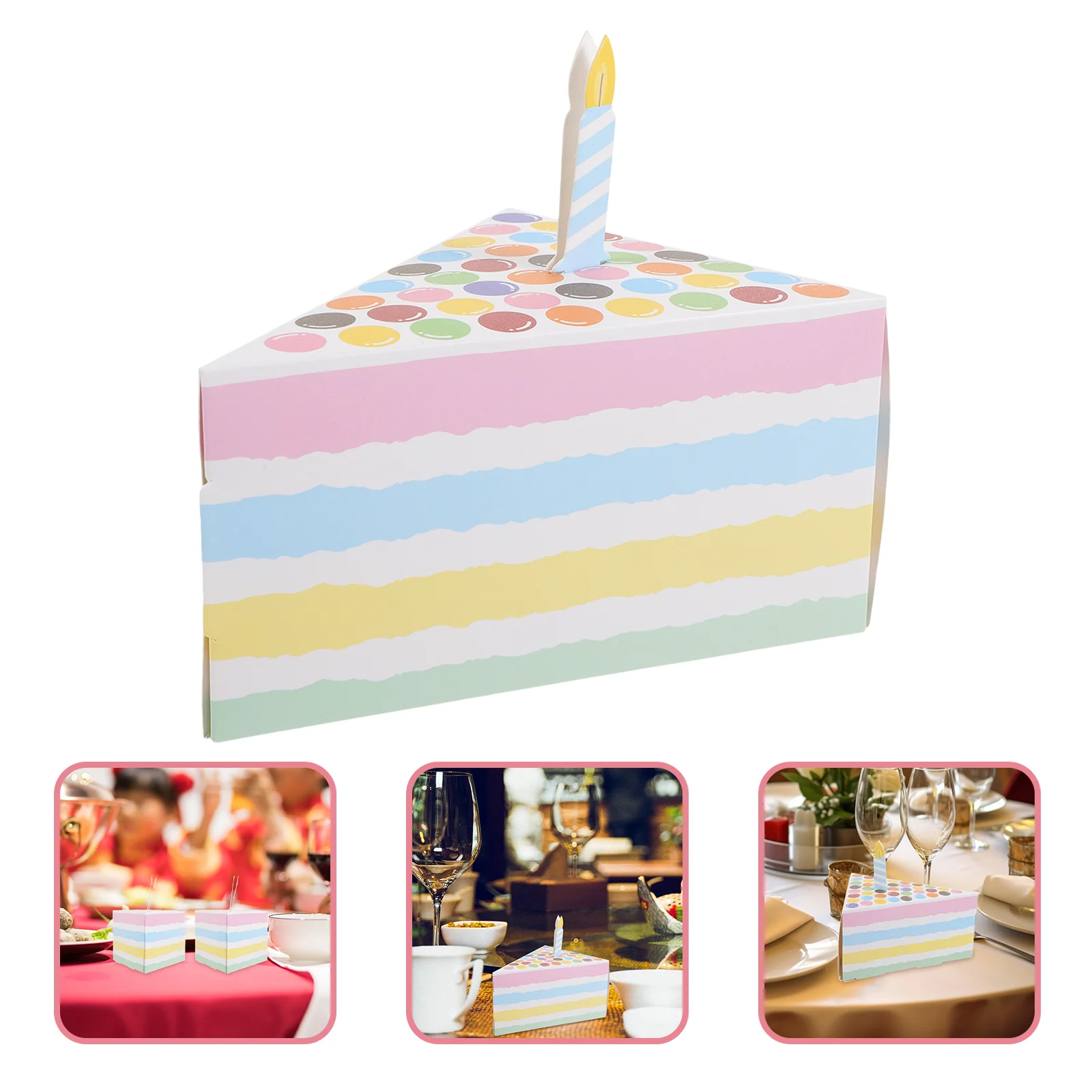 Pastry Triangular Cake Shape Birthday Party Creative Gift Box Boxes for Gifts Biscuit Case Bride