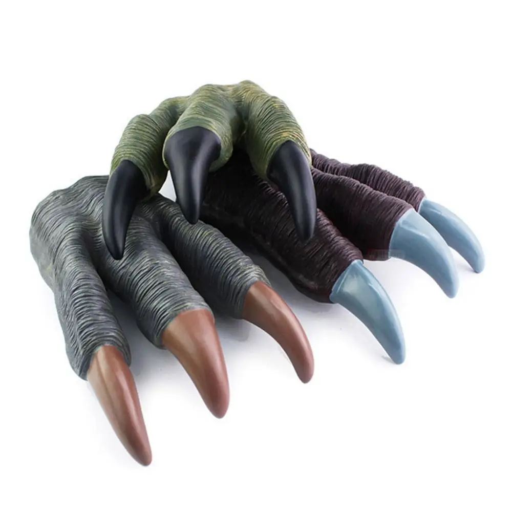 

Simulation Dinosaur Claws Dinosaur Soft Claw Gloves Zombie Costume Soft Halloween Werewolf Hands Dragon Hands Claw Rubber