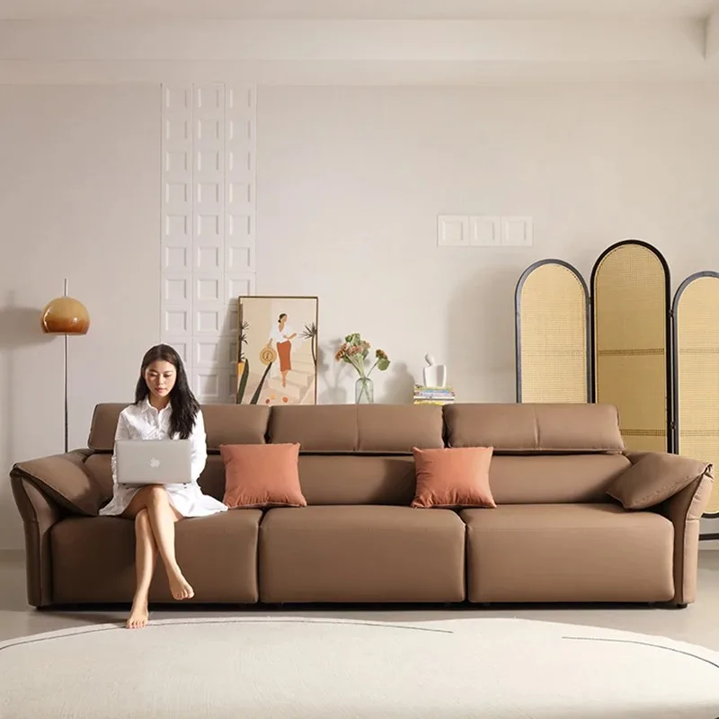 Large Minimalist Living Room Sofas Luxury Leather Nordic Multifunctional Living Room Sofas Relaxing Koltuk Takımı Home Design
