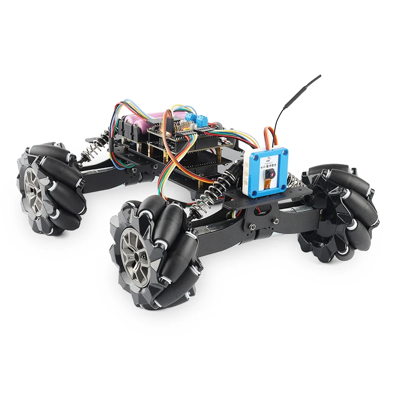 

Omnidirectional mobile cart chassis with 4WD Mecanum wheels,intelligent cart chassis,adjustable suspension shock-absorbing wheel