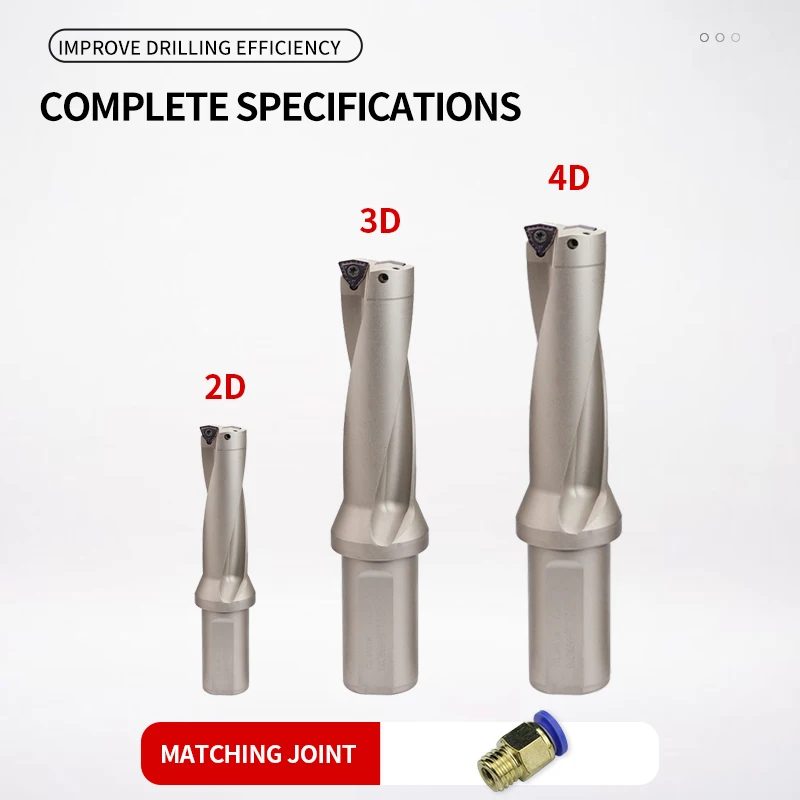 WC Series C20 C25 C32 C40 Drill Bites Insert Drill Metal Drill Bits 11mm-49mm Depth Indexable U Drill Machinery Lathes CNC Water