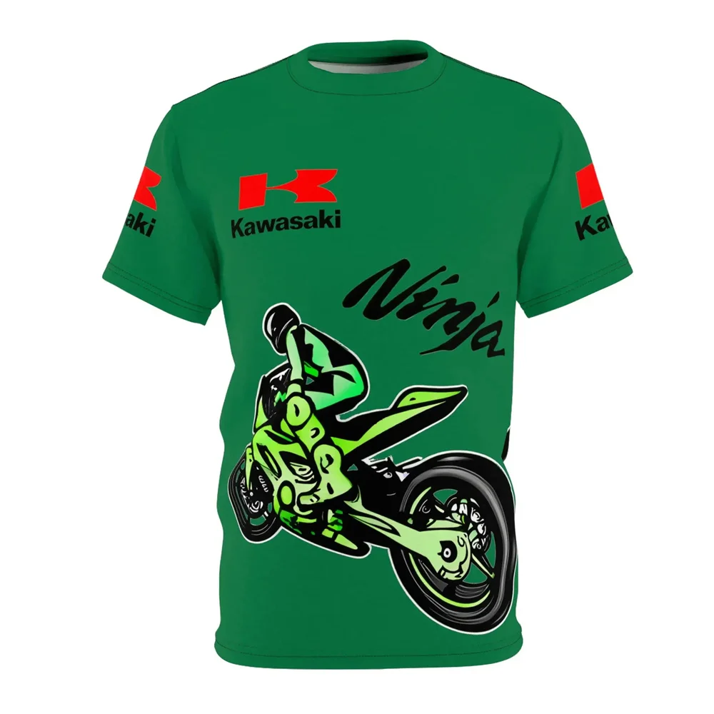 Neuheit für den Sommer 2025, Kawasaki Motorrad-Herren-T-Shirt, bedrucktes Rad-T-Shirt, lässiges, schnell trocknendes Sport-T-Shirt