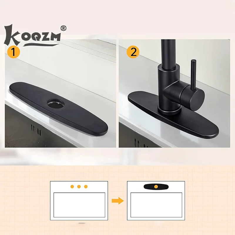Bathroom Faucet Accessories Hole Cover Deck Plate 6/10 Inch Bathroom Sink Unused Mounting Escutcheon 304