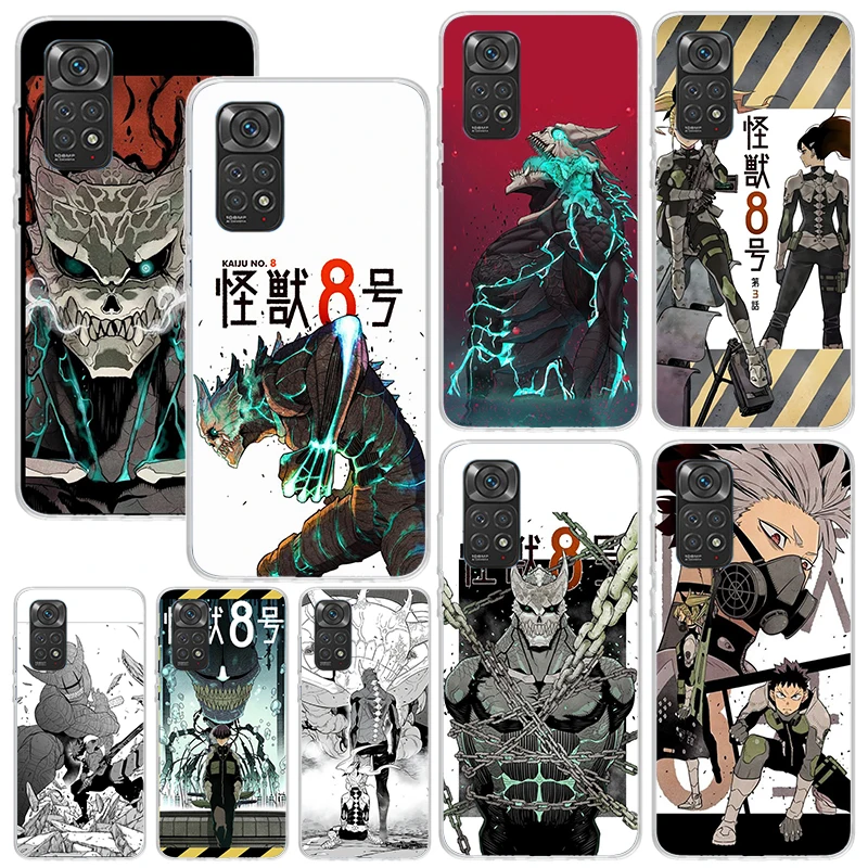 Kaiju No. 8 Anime Phone Case For Xiaomi Redmi Note 13 12S 11S 10S 12 11E 10 Pro Plus 11T 9S 9 8T 8 7 Art Fundas Back Cover