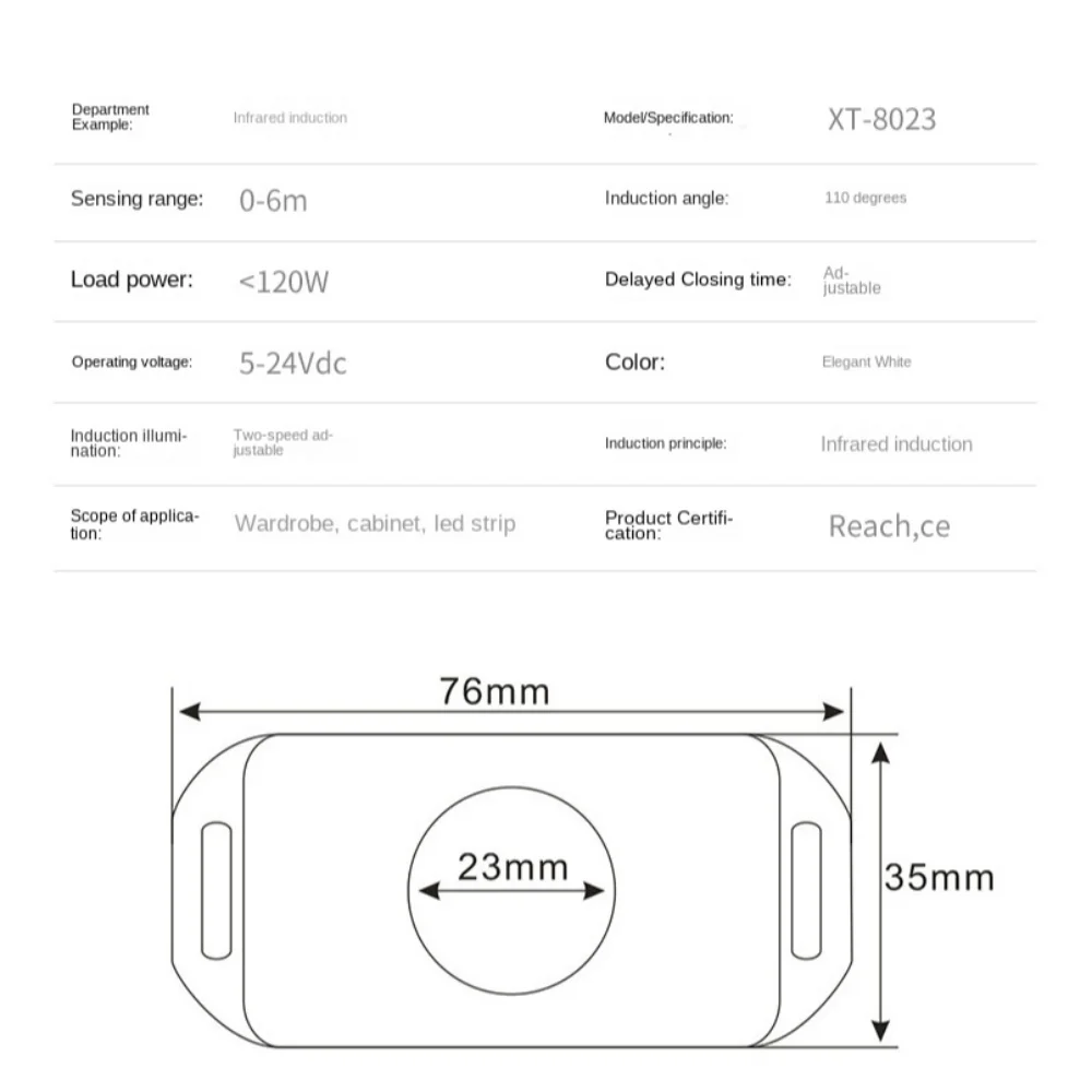 Automatic Infrared Sensor Switch Adjustable Delay Low Pressure Infrared Human Body Sensor Light Switch Module Energy-saving