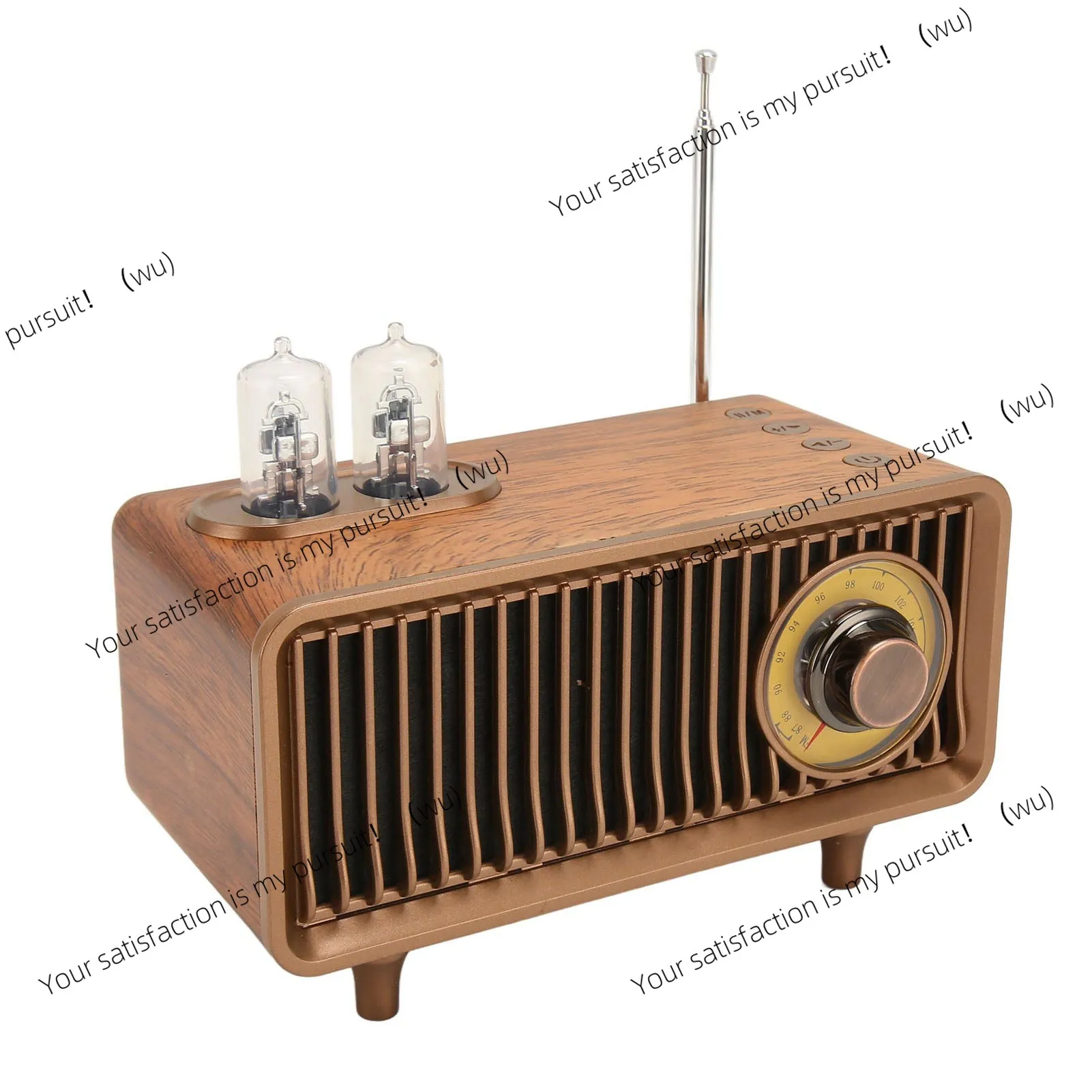 Mini Wooden FM Stereo Sound Radio Vintage Imitation Wood Grain Portable Bluetooth Speaker new