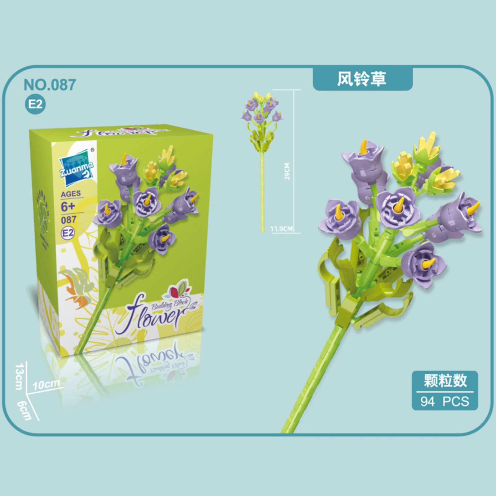 Mooie bouwstenen bloemen roos lavendel lelie simulatie bloem MOC bakstenen woondecoratie Valentijnsdag meisje geschenken 8735 9093