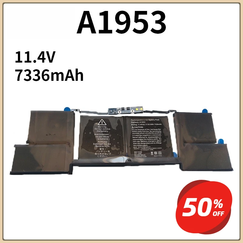 

A1953 Battery for Apple MacBook Pro Retina A1990 (15-inch, 2018) Laptop 15 Inch Touchbar 2018 2019 Notebook