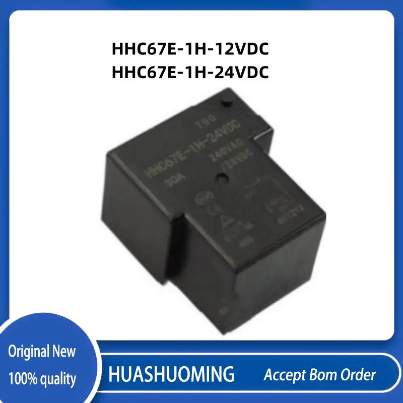 NEW 10PCS/LoT      T90 HHC67E-1H-12VDC  HHC67E-1H-24VDC  HHC67E-1H  HHC67E 1H 12VDC  30A   4PIN