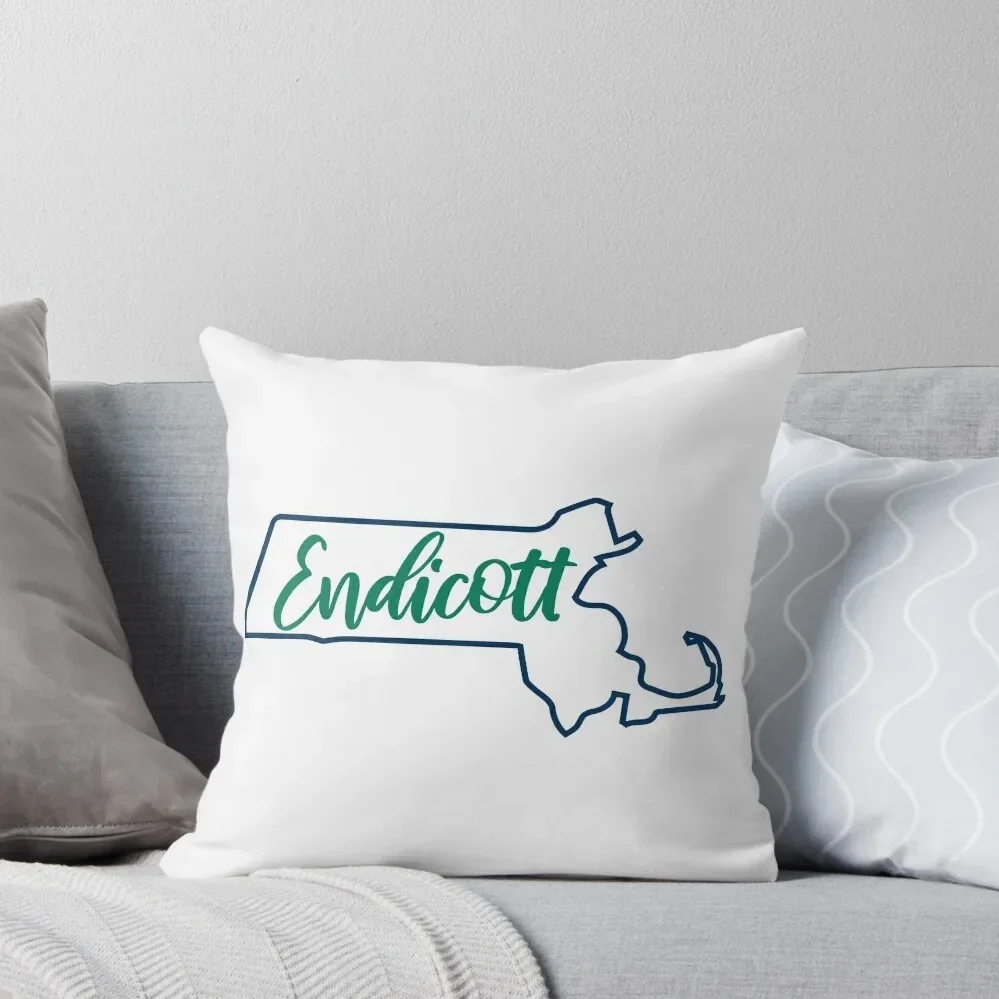 Endicott MA Outline Throw Pillow Sofa Cushions Covers Cushion Cover pillow