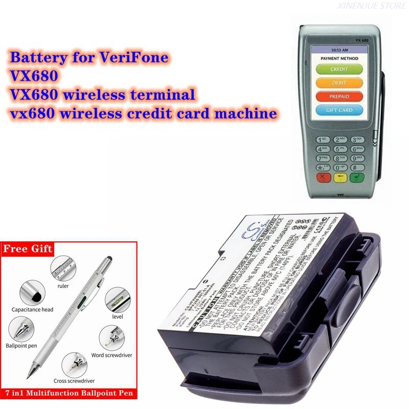 Payment Terminal Battery 7.4V/1800mAh  BPK268-001-01-A for VERIFONE VX680 Wireless Credit Card Machine Terminal