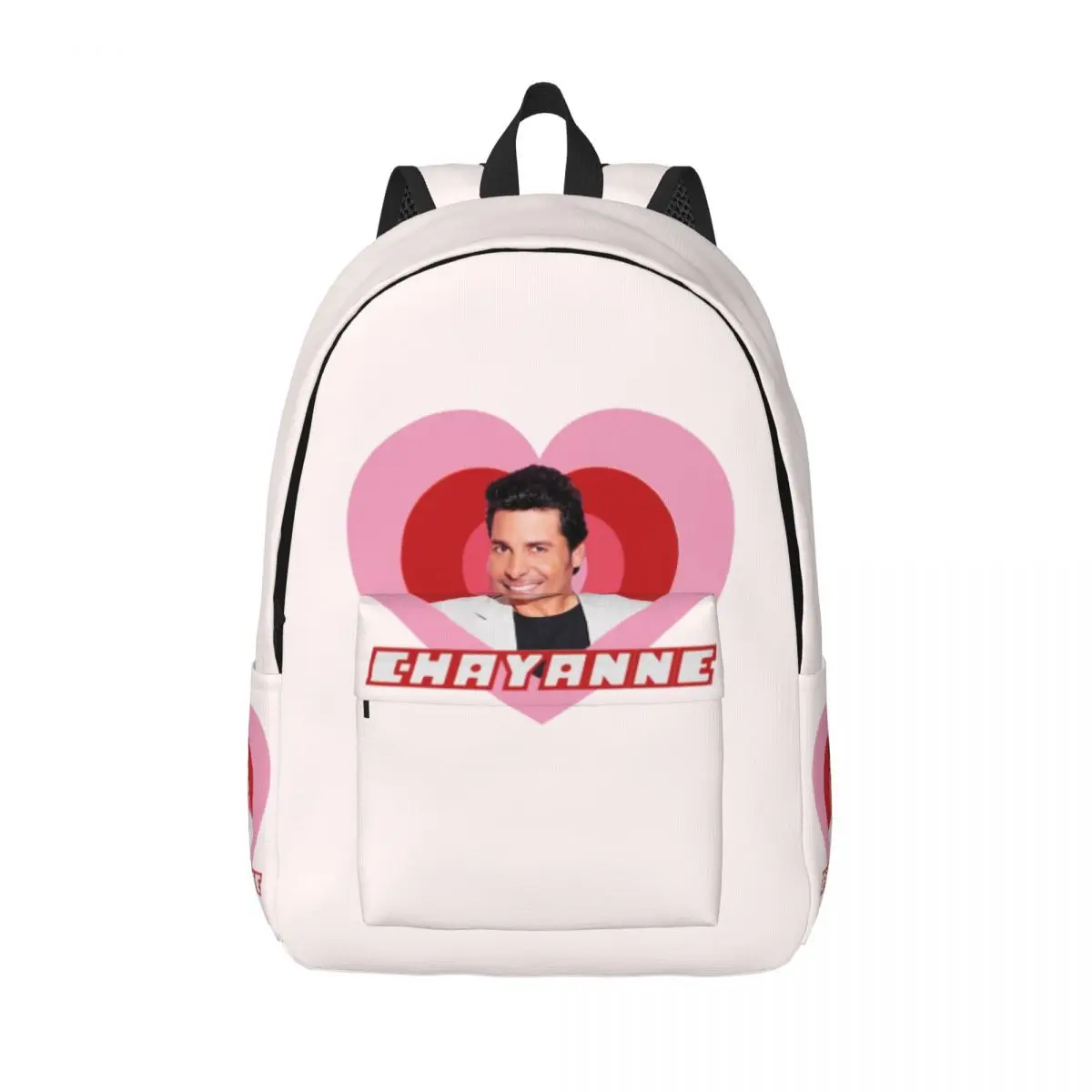 Chayanne Latin Pop Singer Canvas Backpack for Women School College Students Bookbag Fits 15 Inch Laptop Dance With Me Actor Bags