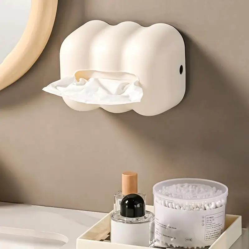 Tissue Box Cover Cloud Shape Tissue Box Holder Smooth Paper Extraction Tissue Holder For Bathroom Kitchen Bedroom Restaurant