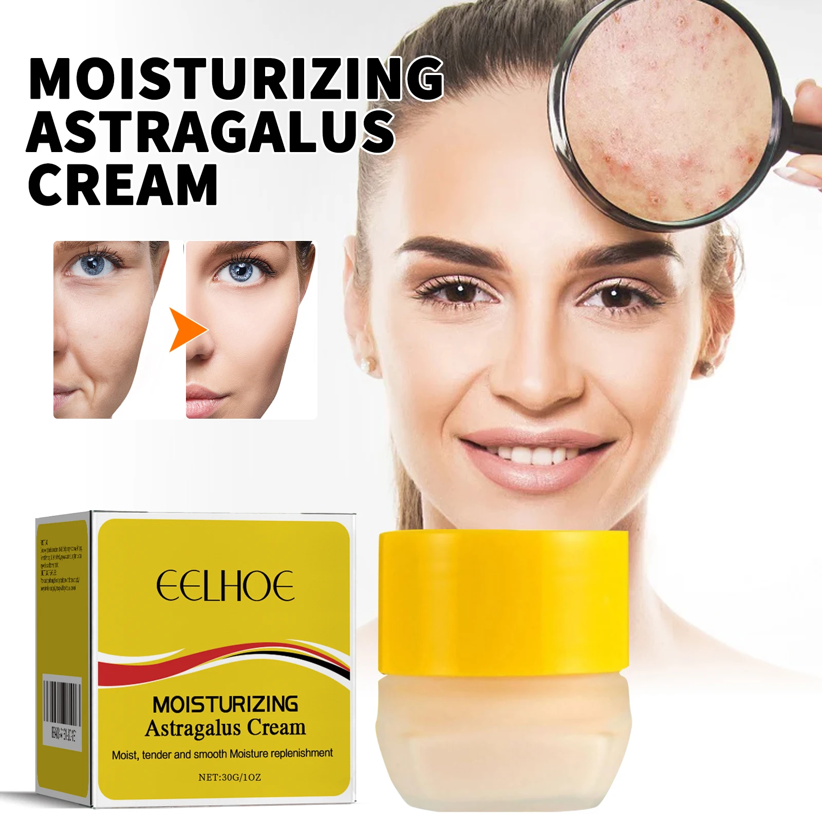 

Astragalus Moisturizing Face Cream Calming Nourishing Face Cream for Dry Sensitive Skin Improve Skin Barrier Daily Moisturizer