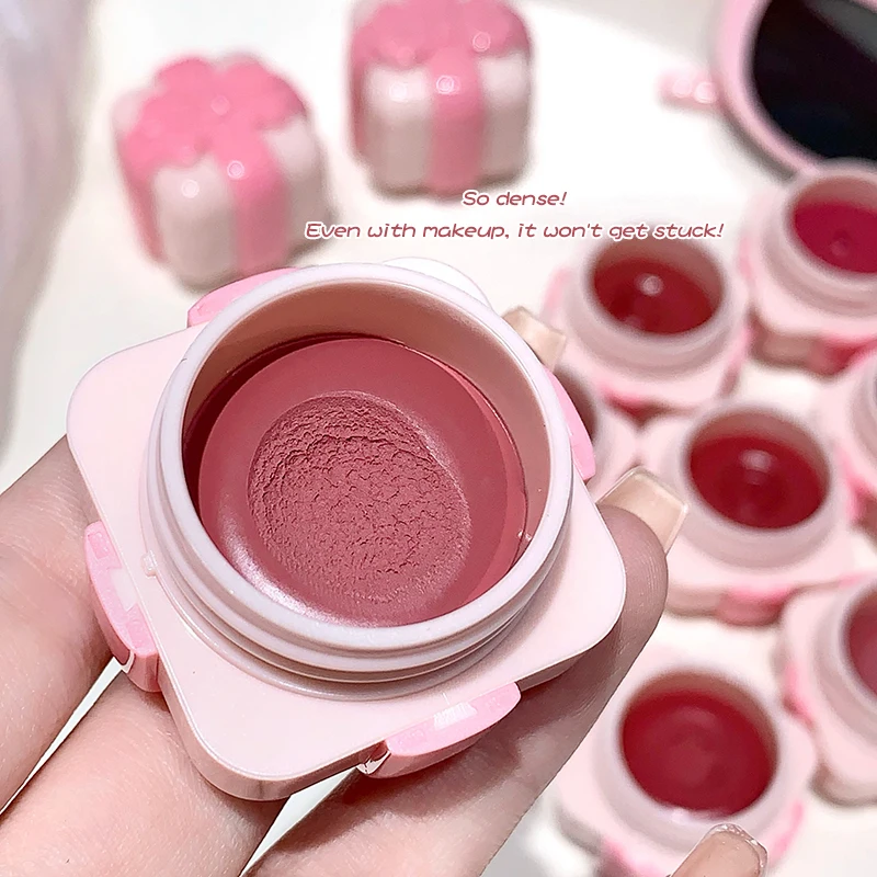 بلسم الشفاه والخد من Gege Bear Velvet غير اللامع، بلسم أحمر الخدود متعدد الاستخدامات اثنين في واحد لتطبيق جهد