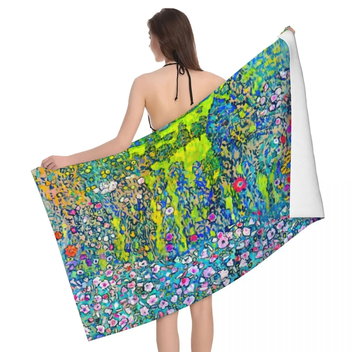 

Horticultural Landscape With Hilltop By Gustav Klimt Bath Beach Towel Microfiber Painting Art Travelling Swimming Camping Towels