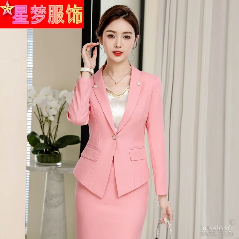 2023 Spring and Autumn Purple Suit Women\'s Elegant Formal Clothes Business Office Business Wear Overalls Temperament Casual Wear