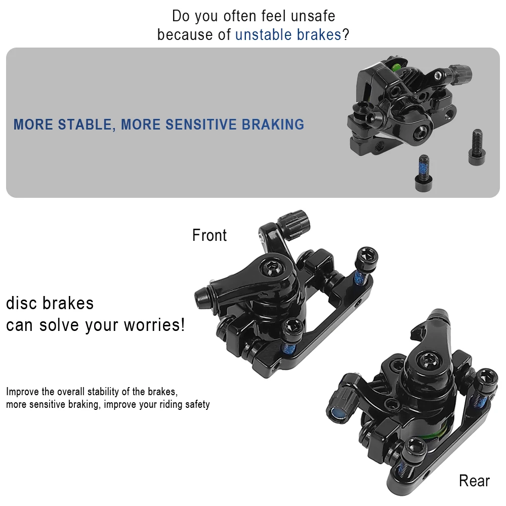 Front & Rear Disc Brake for Kugoo KuKirin G2 Pro/G2 Max Electric Scooter Kickscooter Disc Brake Caliper Brakes Base Accessories