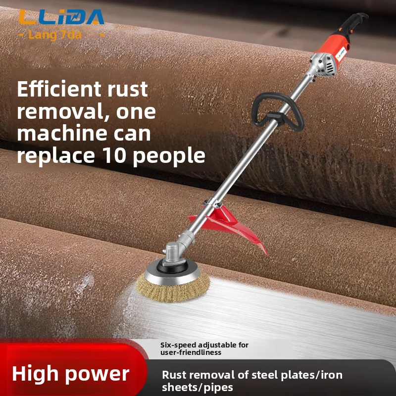 Derusting machine hand-held grinding machine color steel tile cement floor steel wire brush I-beam refurbished iron