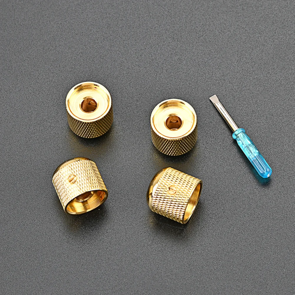 

Metal Guitar Volume Knobs Replacement Electric Bass Control Accessories Tuning Tone Buttons Sturdy Easy Install Suitable All