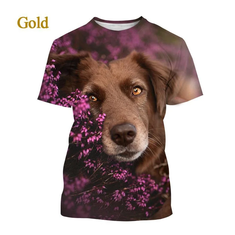 Labrador Retriever 3D Printed T-shirt Summer Fashion Pet Dog Men and Women Couple Casual Short Sleeve T-shirt Top