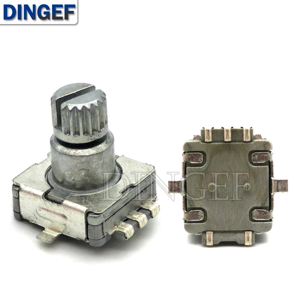5PCS/LOT Rotary Encoder Switch EC11 With Push Switch 5Pin SMD Type Handle Length 10MM Plum Shaft