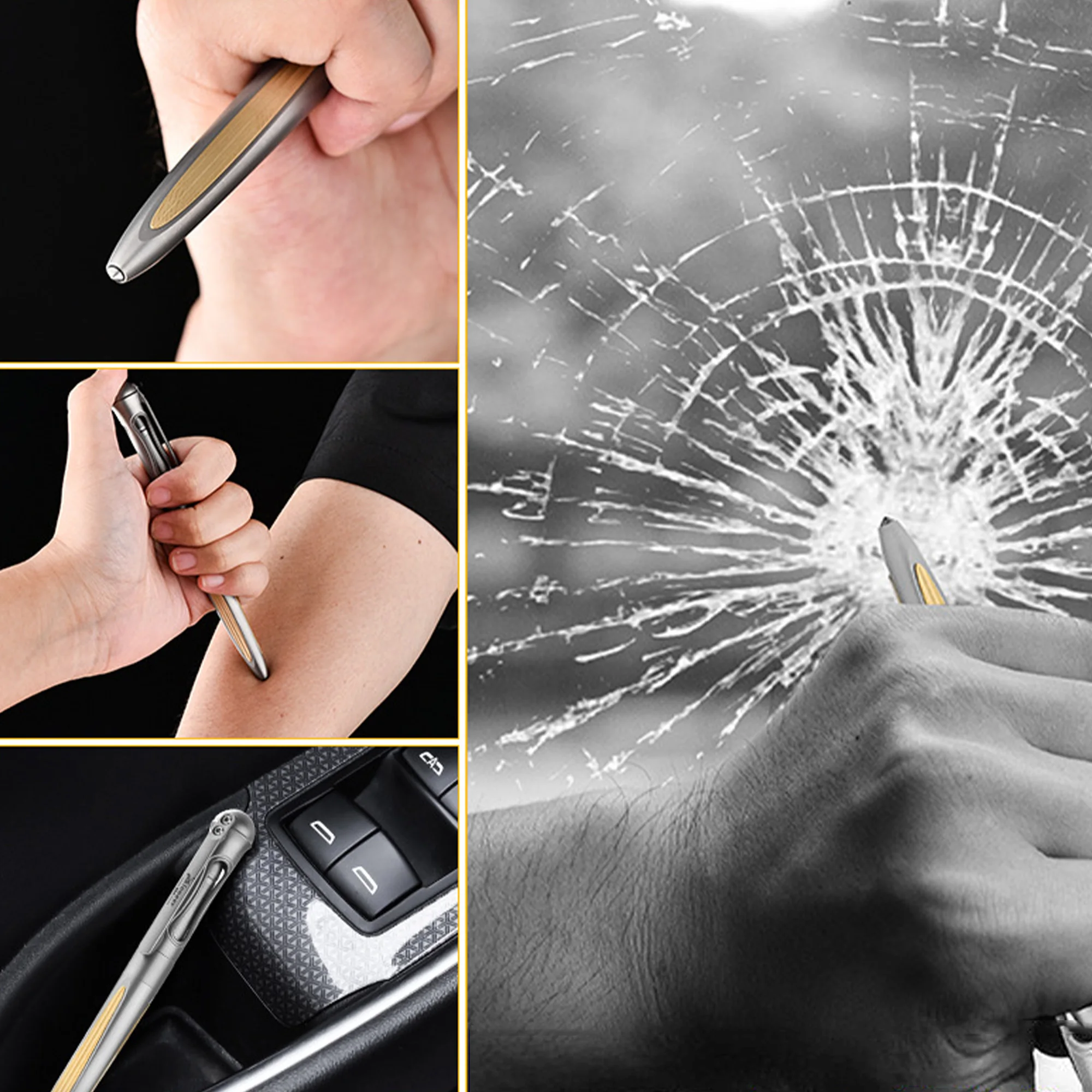 Titaniumlegering Tactische Pen Edc Zelfverdediging Multifunctionele Tool Business Signature Pen