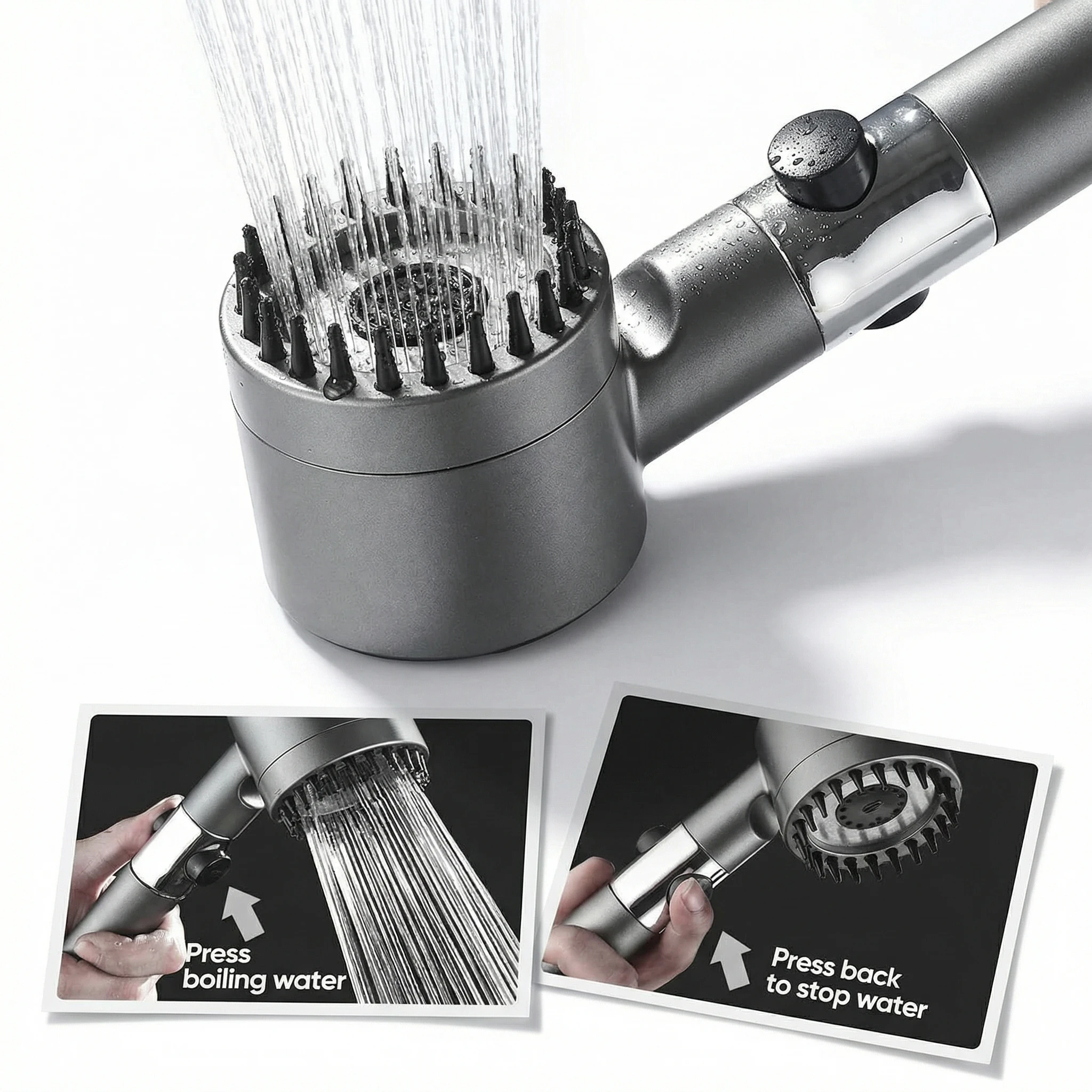 New ion drop bathroom handheld drop faucet with tap for shower head filter for shower, turbocharger with multiple spray modes