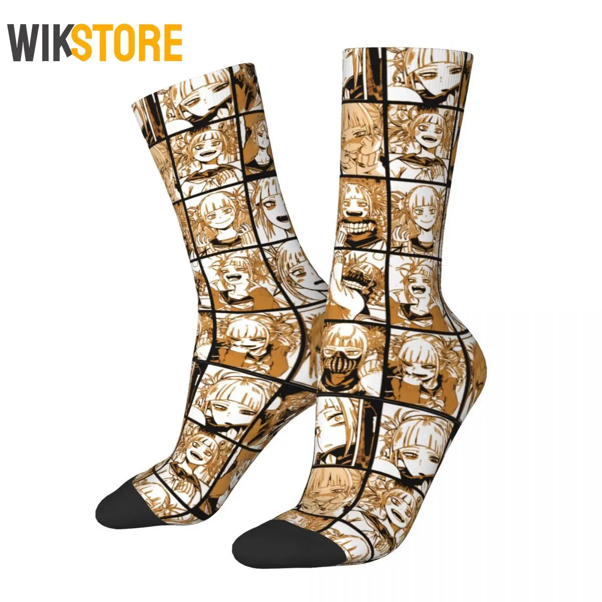 

Happy Funny Male Men Socks Harajuku Himiko Toga Collage Sport Women's Socks Spring Summer Autumn Breathable Cute Sock