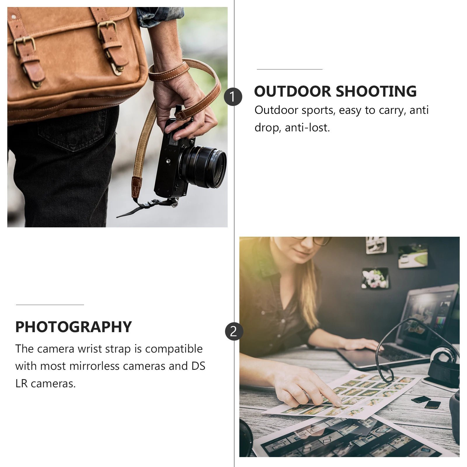 

Camera Wrist Strap H Protective Lightweight High Strength Toughness Load Resistance Photography Accessories