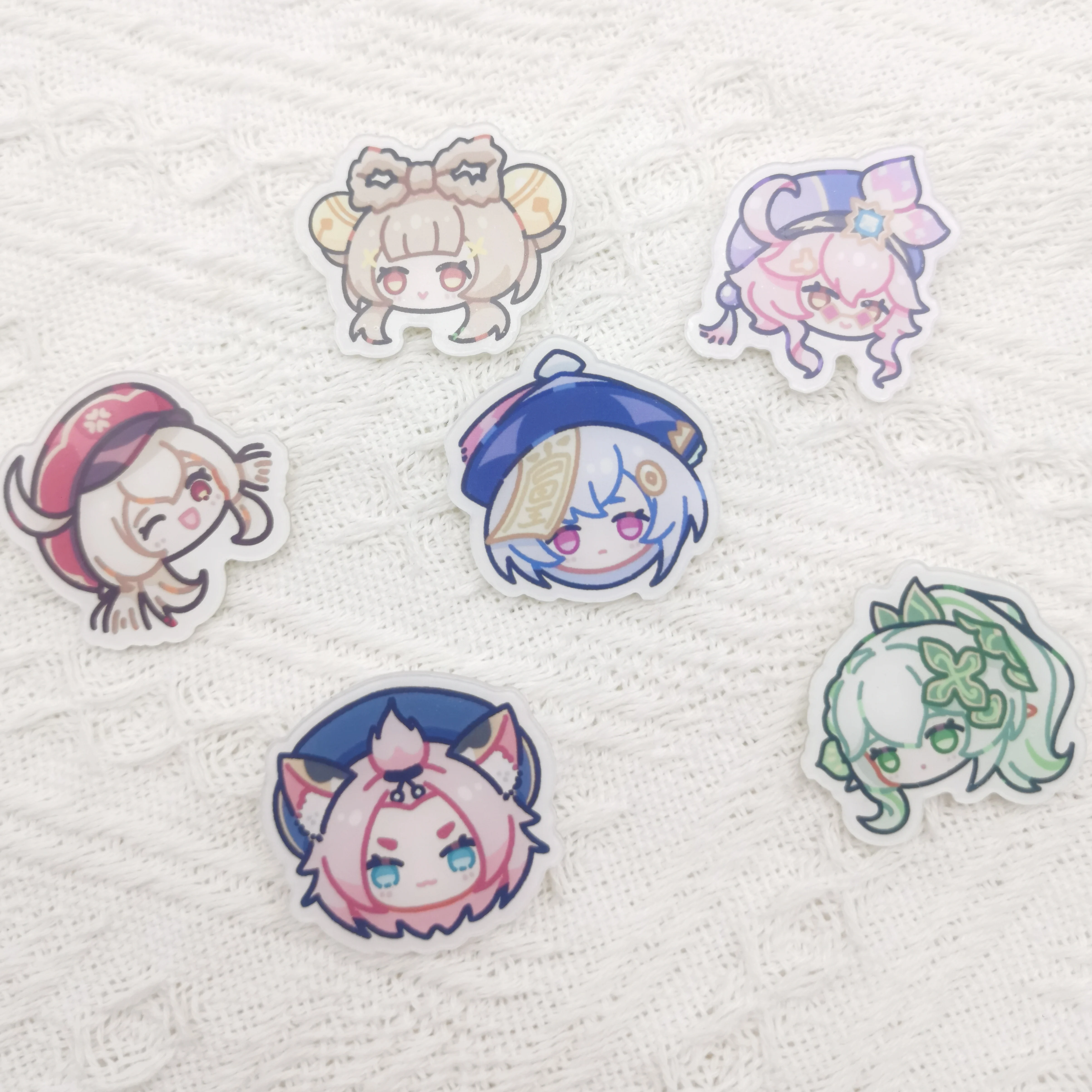 1PC Anime Game Genshin Impact Cute Klee Nahida Lapel Badges Clothes Jewelry Collar Acrylic Brooches Accessories Gifts For Friend