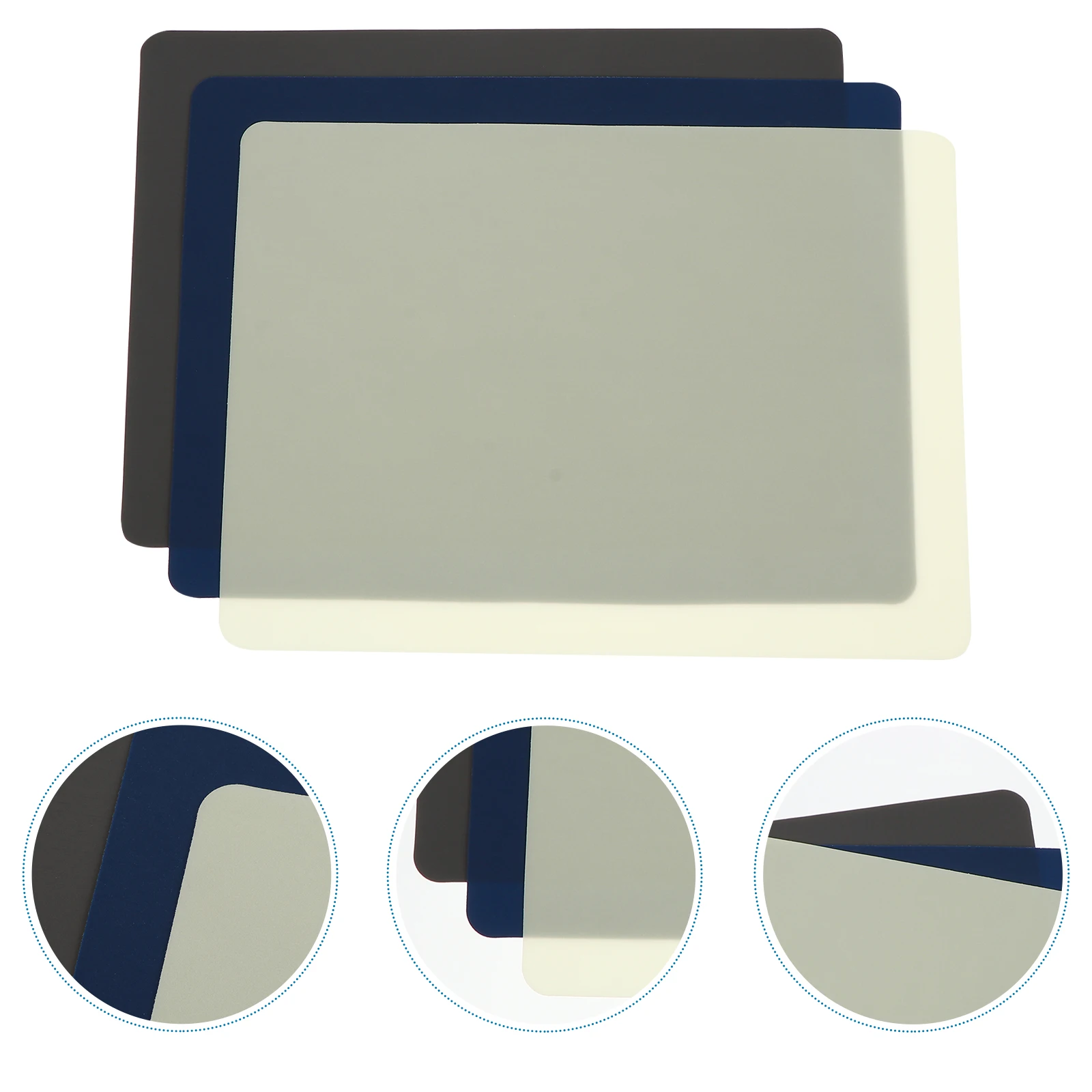 

3 Pcs Silicone Table Mat Desk Pad Craft Mats to Protect Household Paint Silica Gel Office