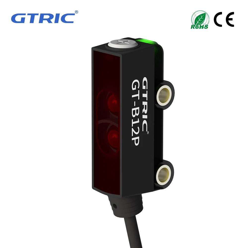 GTRIC Miniature laser Ptoelectronic Sensor NPN PNP Ultra-thin Diffuse Reflection Optical Sensor Switch 3-150mm 24V DC With BGS
